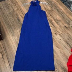 Blue choker dress